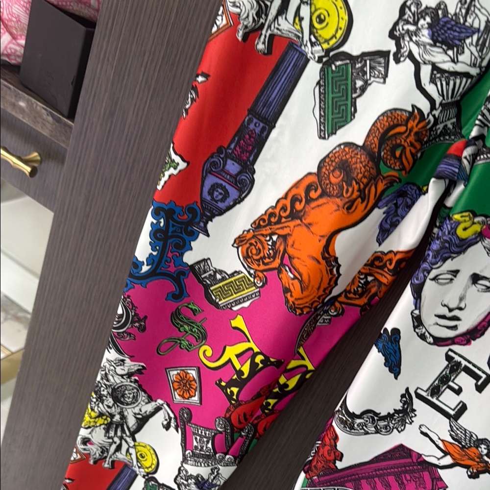 Versace Colorful Artistic Leggings Mint Condition size 40 - Picture 10 of 17